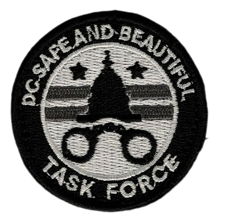 D.C. Police Subdued Safe and Beautiful Task Force Patch (Mini Size)