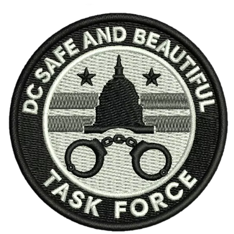 D.C. Police Subdued Safe and Beautiful Task Force Patch (Mini Size)